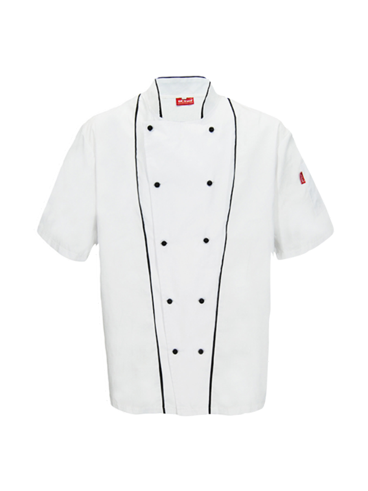 Unisex Executive Chef Jacket: Double Front Short Sleeve