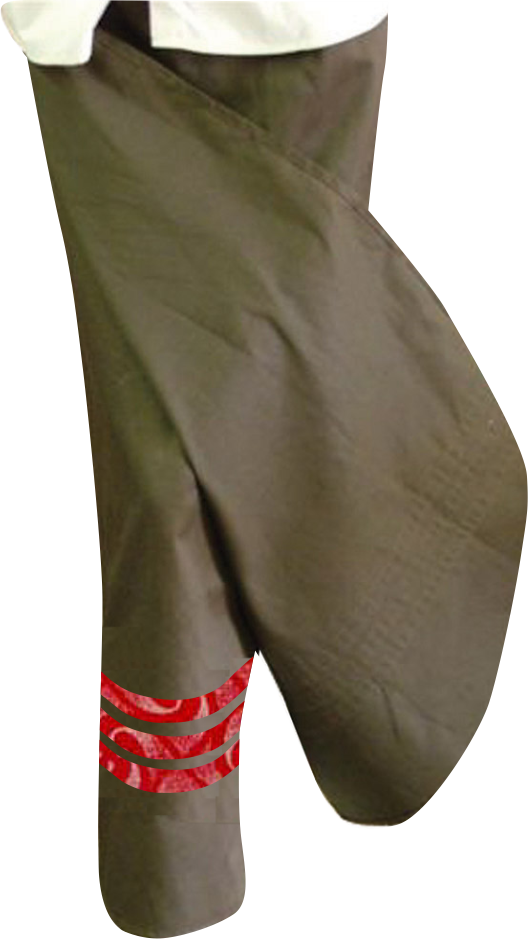 Ladies Skirt: Wrap Single Panel Shweshwe Trim 96cm