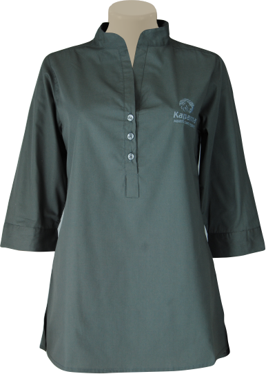 Ladies Tunic: 3/4 Sleeve Structured Collar Classic Fit