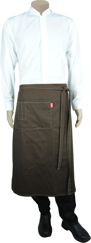Unisex Half Apron: Contrast Stitch Pen Pocket 80x80cm