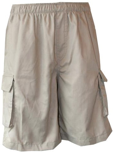 Men's Elasticated Waist Cargo Shorts: 30cm Inseam