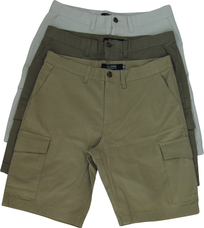 Men’s Cargo Bermuda Shorts: Flat Front 26cm