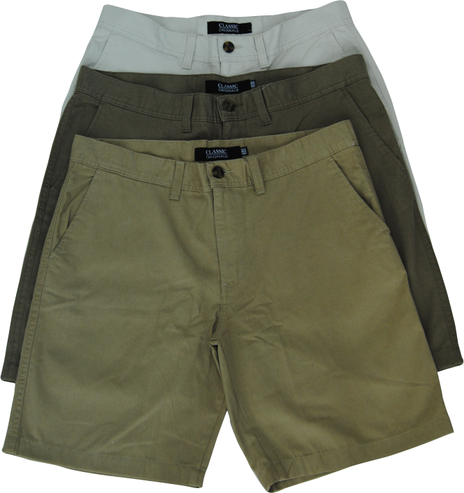 Men’s Chino Shorts: Flat Front 21cm