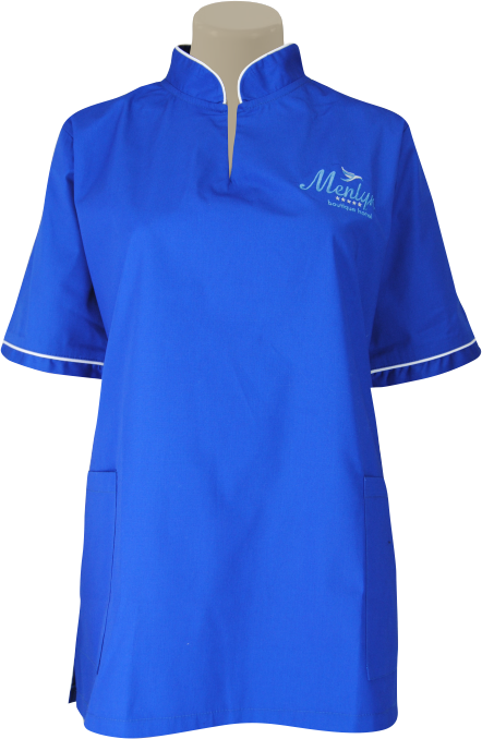 Ladies' Tunic: Shaped V-Neck Short Sleeve