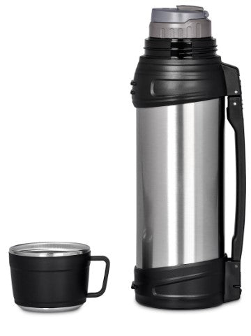 Vacuum Flask: 1.2L Stainless Steel with Handle
