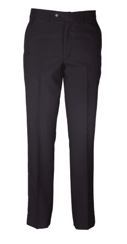 Men’s Formal Trousers: Flat Front Slim Fit Polyester