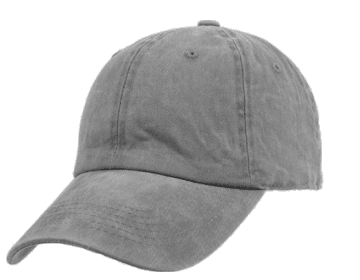6 Panel Cap: Heavy Washed Cotton Pre-Curved Peak