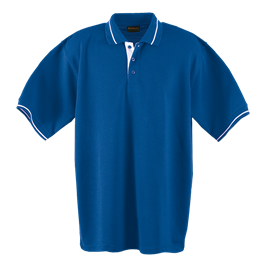 Men's Surface Interest Golf Shirt: Tipped Collar