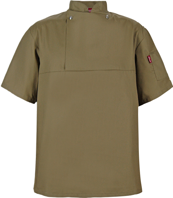 Unisex Chef Flap Shirt: Short Sleeve
