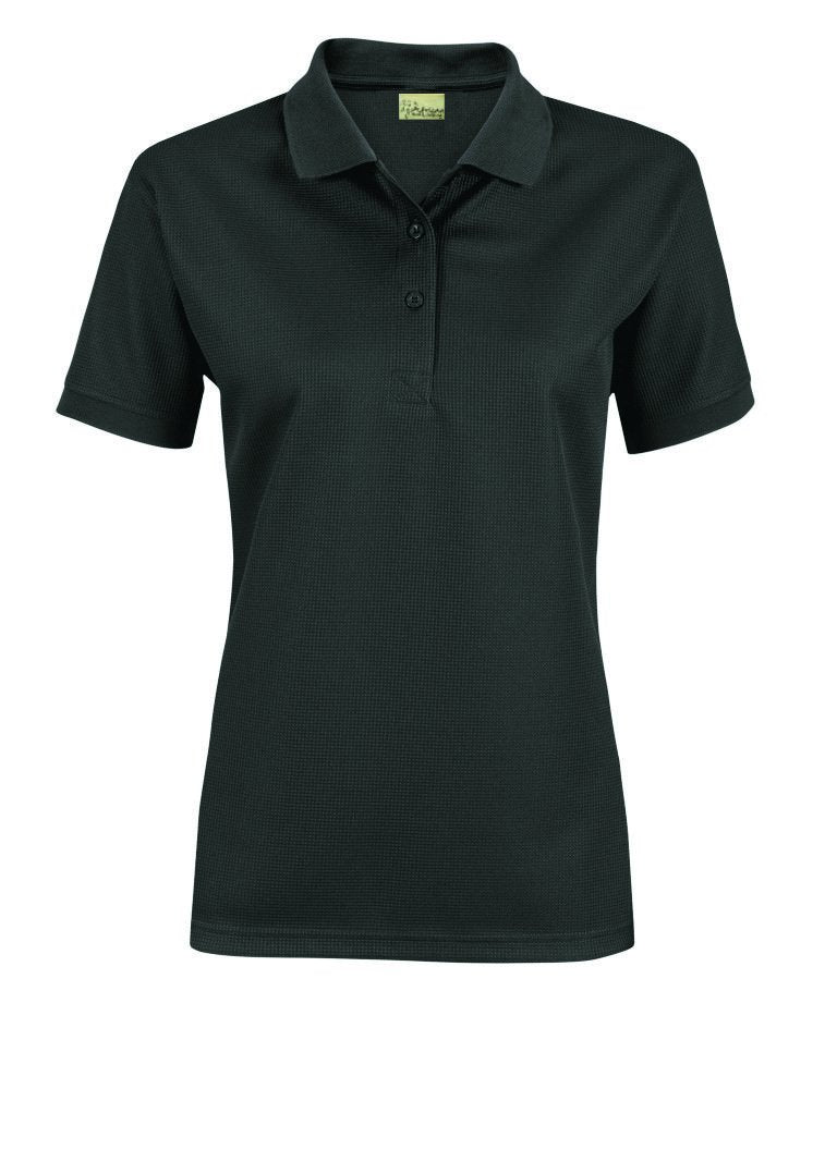 Ladies' Golfer: Knitted Collar Waffle Knit