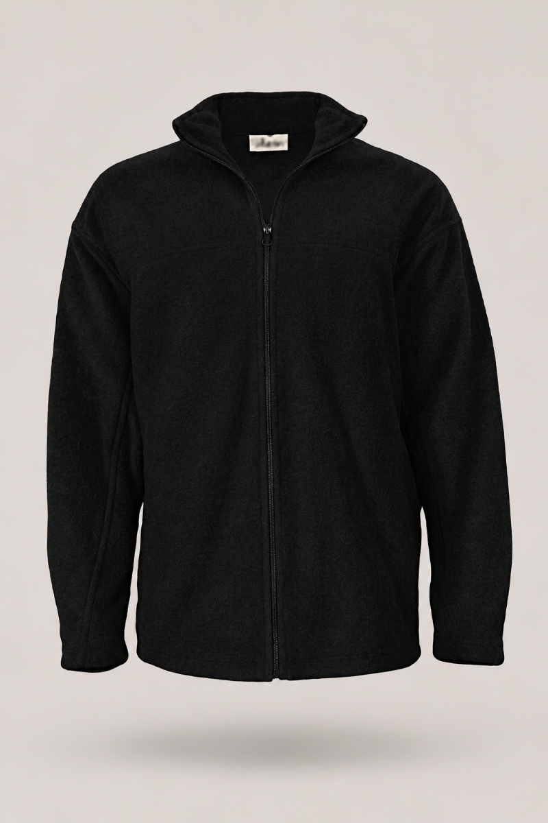 Unisex Polar Fleece Top Without Pockets: Long-Sleeve