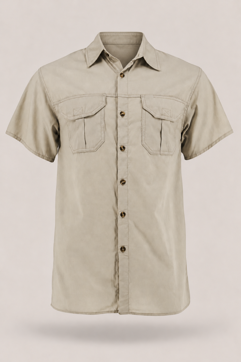 Mens Bush Shirt: Short-Sleeve (Cotton)