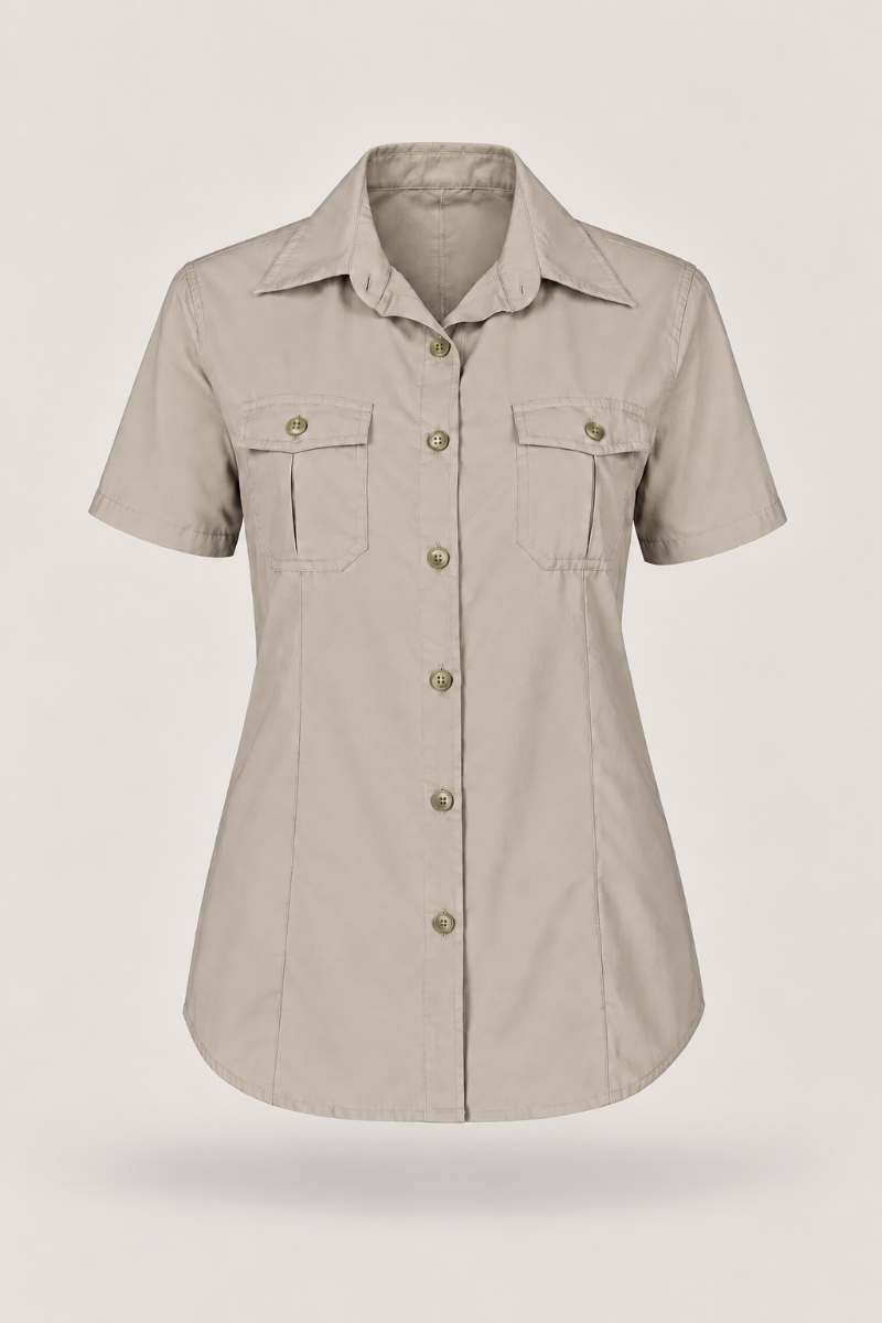 Ladies' Bush Shirt: Short-Sleeve (Cotton)