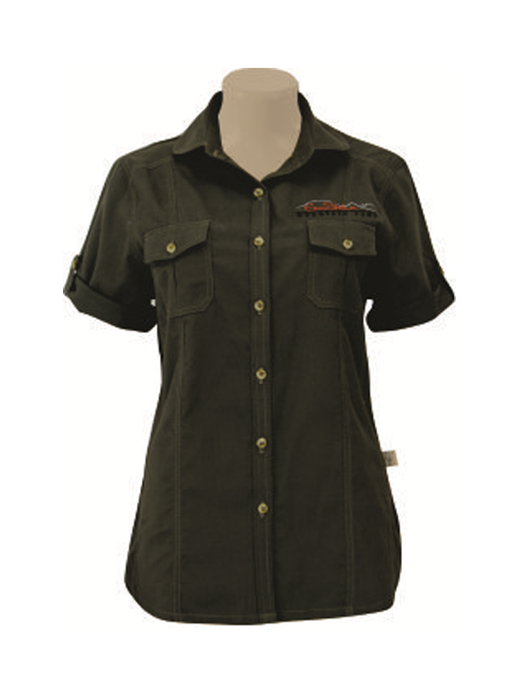 Ladies Shaped Bush Shirt: Short Sleeve