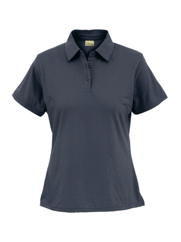 Ladies Self Fabric Collar Golfer: Short Sleeve