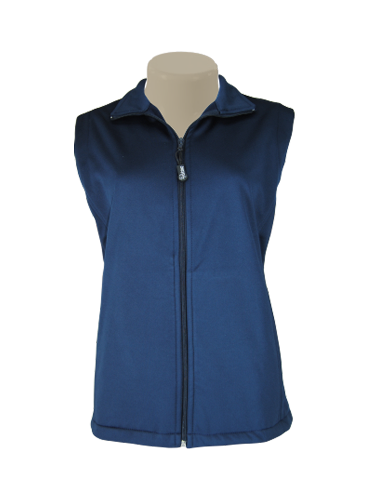 Ladies Shaped Fit Soft Shell Jacket: Sleeveless