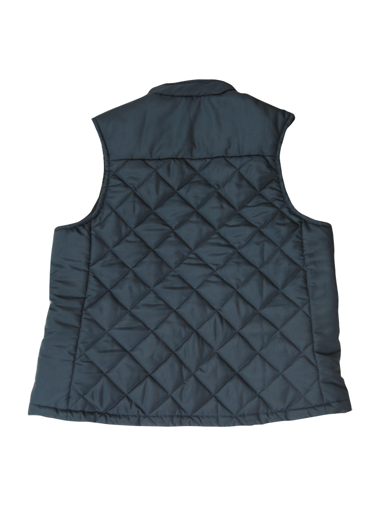 Ladies Side Panel Quilted Jacket: Sleeveless (Hip Length)