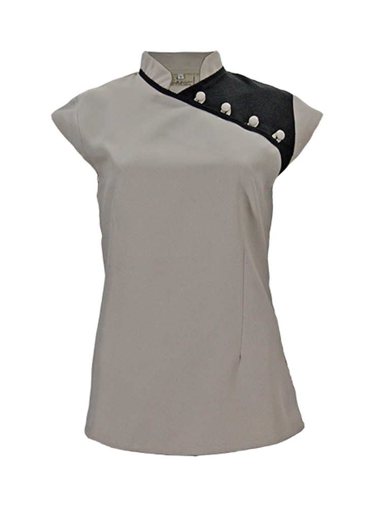 Ladies Spa Contrast Shoulder Top: Sleeveless