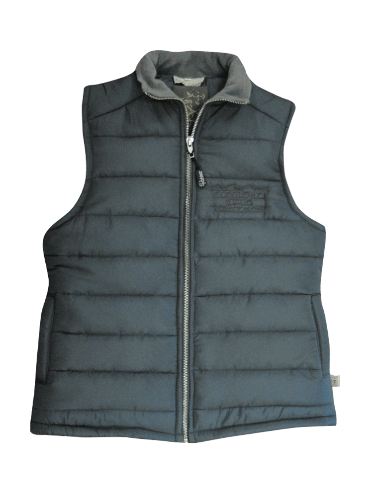 Ladies Waist Length Puffer Jacket: Sleeveless