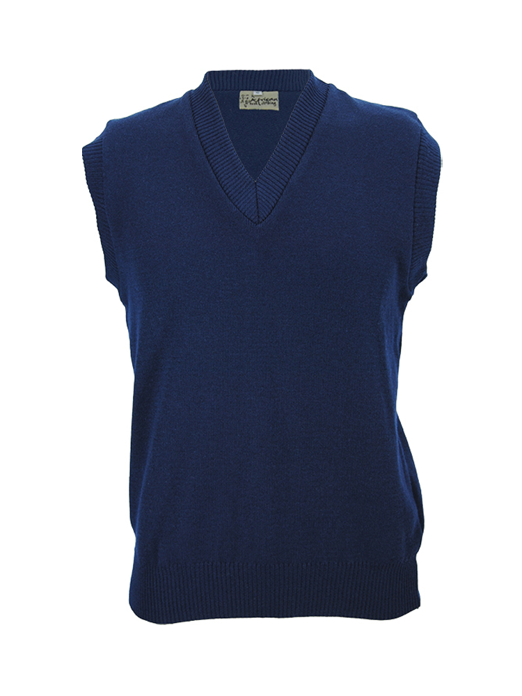 Men's V-Neck Stock Acrylic Jersey: Sleeveless