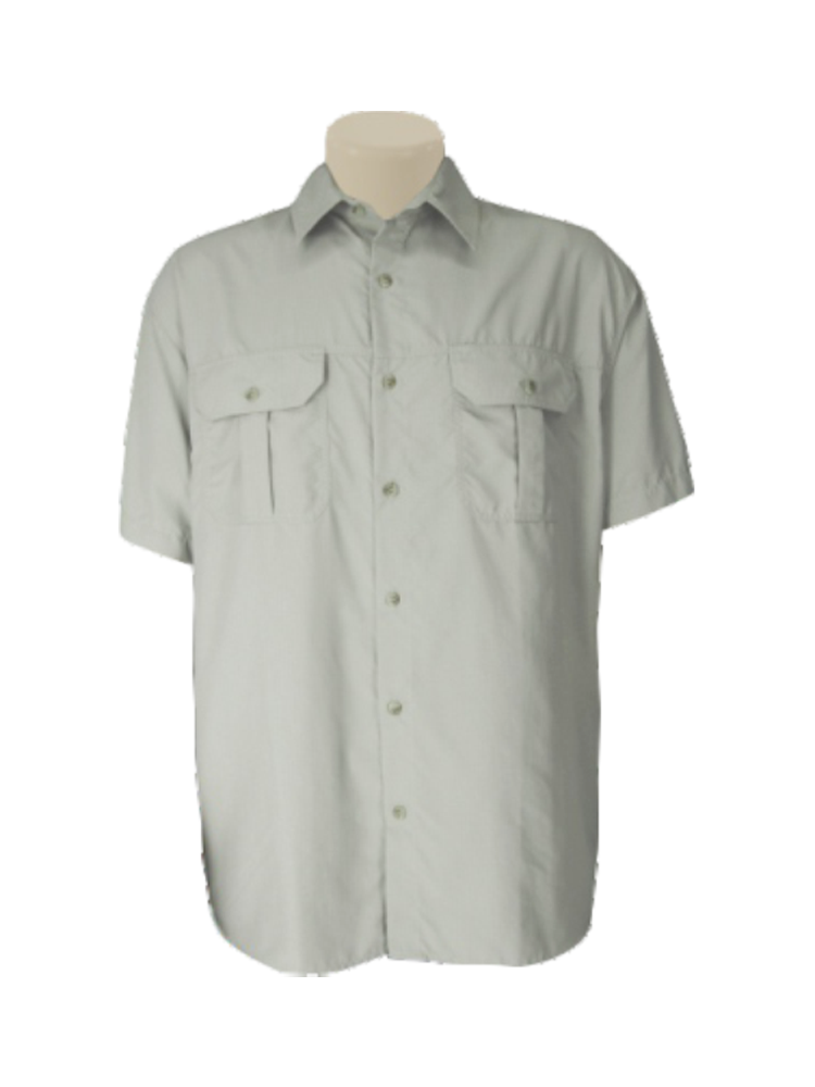 Men's 2 Pocket Bush Shirt: Short Sleeve (Tech)