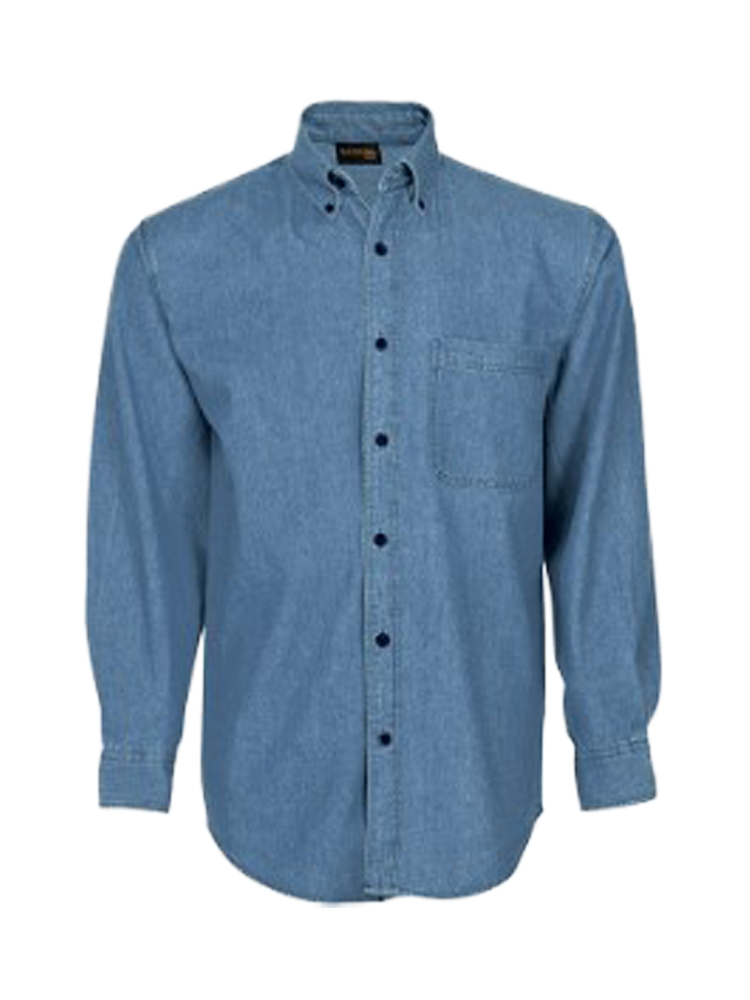 Men's Denim Shirt: Long Sleeve