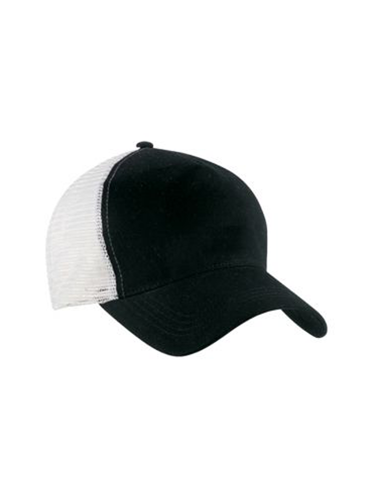 Unisex Structured 5 Panel Trucker Cap: Pre-Curved Peak