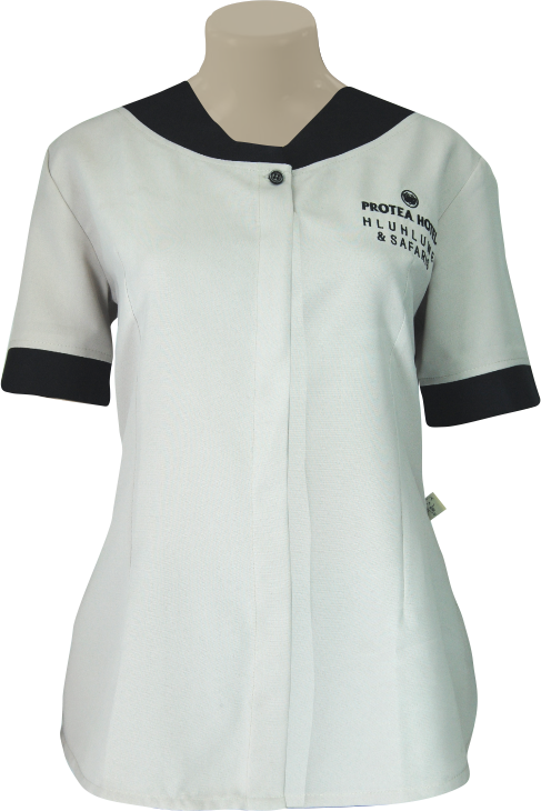 Ladies' Shaped Blouse: Rounded Neck Short Sleeve