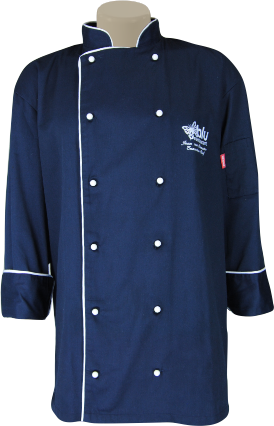 Unisex Executive Chef Jacket: Long Sleeve Piping Detail