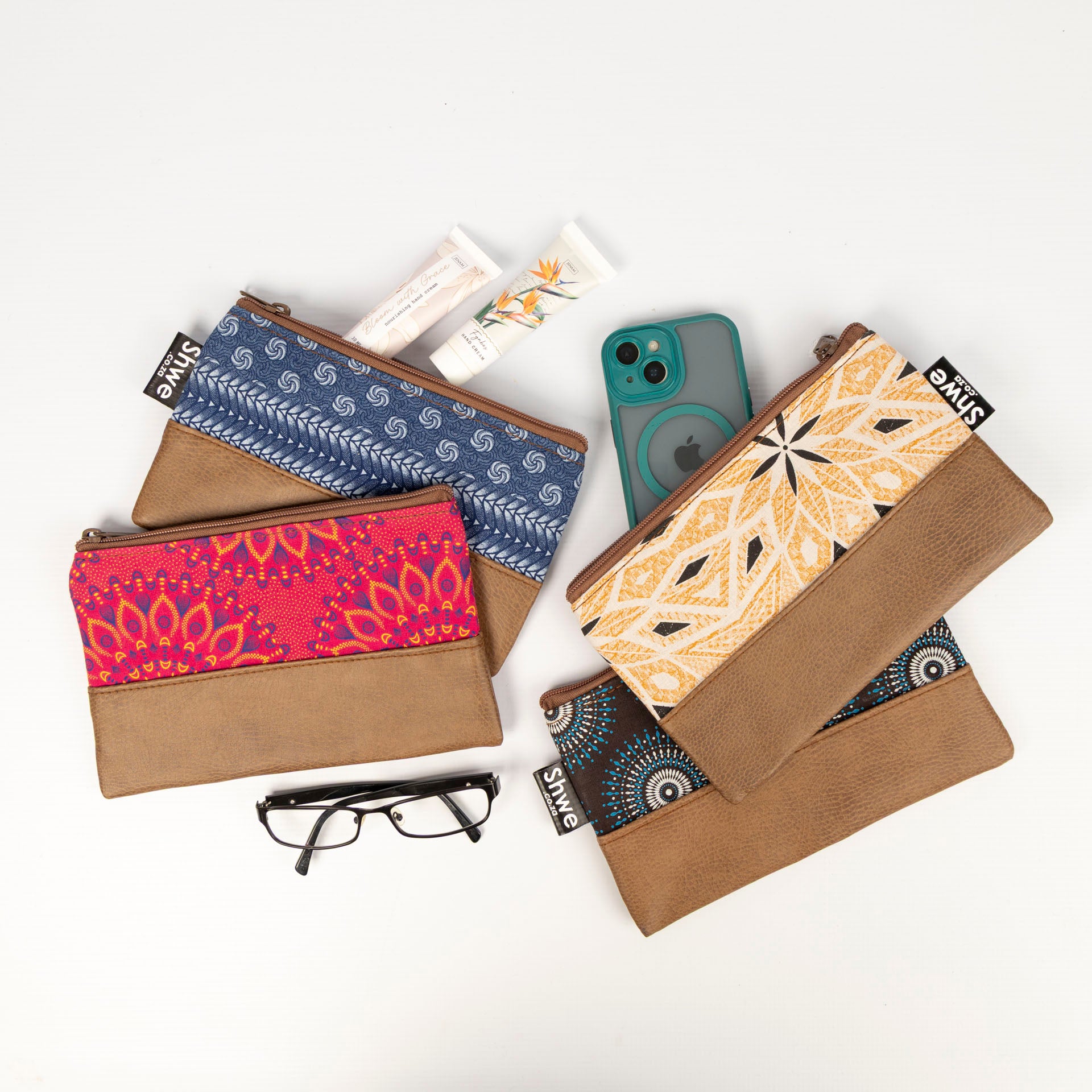 Unisex Shwe Leather Look Clutch