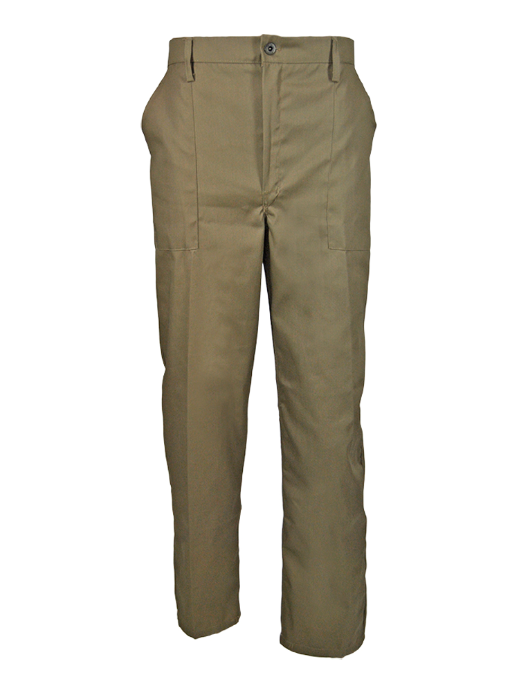 Unisex Half Elast Pants: With Zip Fly & Pockets