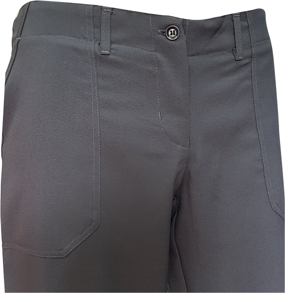 Ladies Pants: Low Rise Half Elasticated Utility