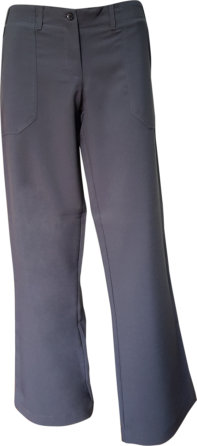 Ladies Pants: Low Rise Half Elasticated Utility