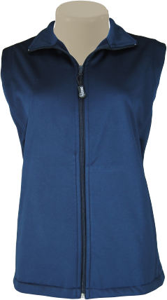 Ladies Soft Shell Jacket: Sleeveless Shaped Fit