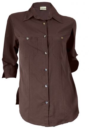 Ladies' Classic Shaped Shirt: 3/4 Sleeve