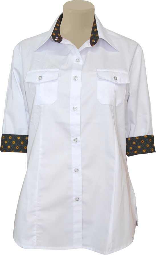 Ladies' Classic Shaped Shirt: 3/4 Sleeve