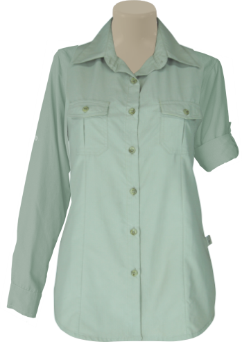 Ladies' Classic Shaped Bush Shirt: Long Sleeve