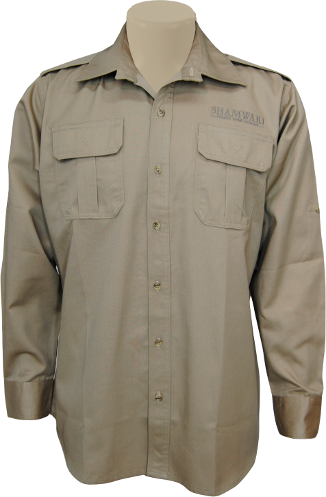 Men's Vented Utility Shirt: Long Sleeve