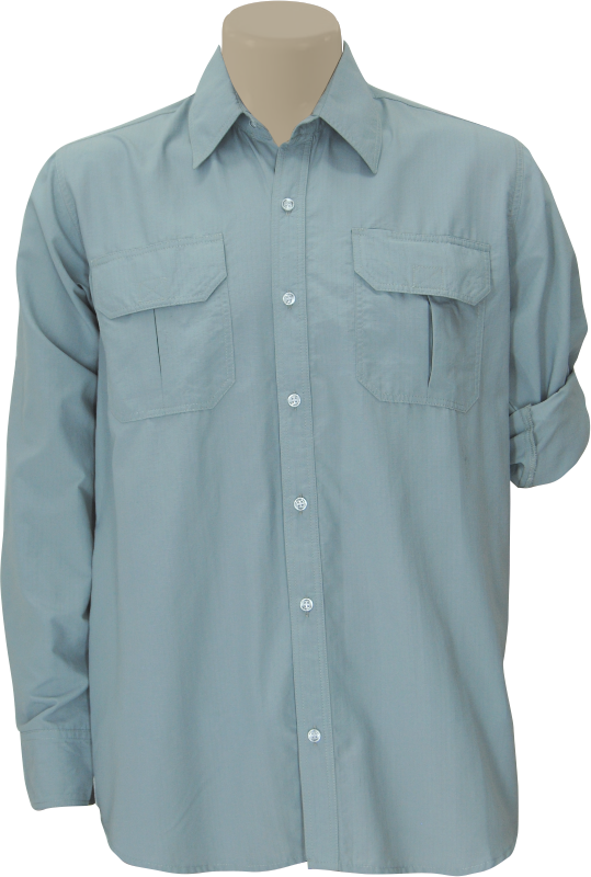 Men's Vented Utility Shirt: Long Sleeve