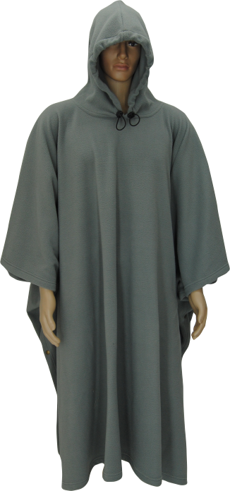 Unisex Poncho: Calf Length Hooded Waterproof