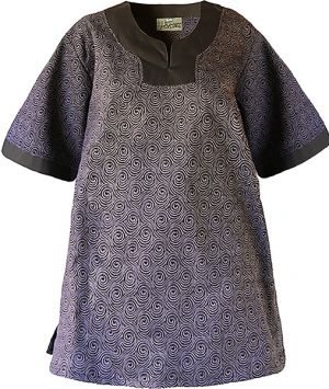 Unisex Tunic: Shweshwe Short Sleeve