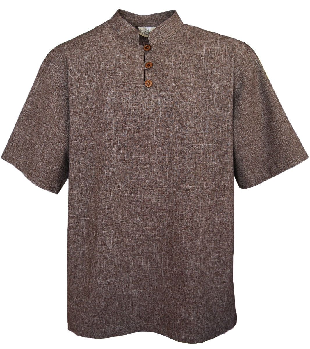 Unisex Tunic: Mandarin Collar Short Sleeve