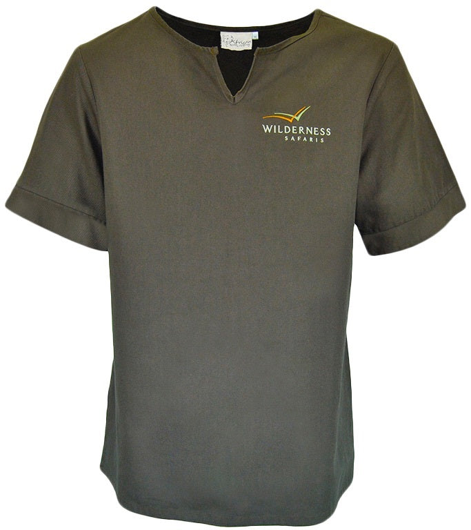 Unisex V-Neck Tunic: Short Sleeve