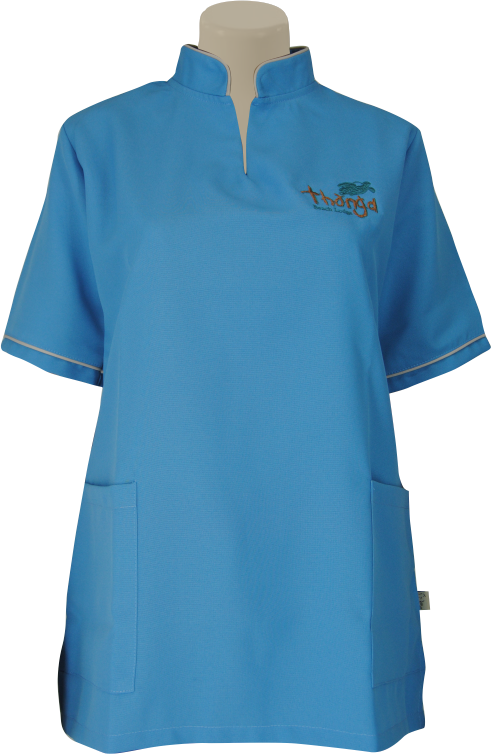 Ladies' Tunic: Shaped V-Neck Short Sleeve