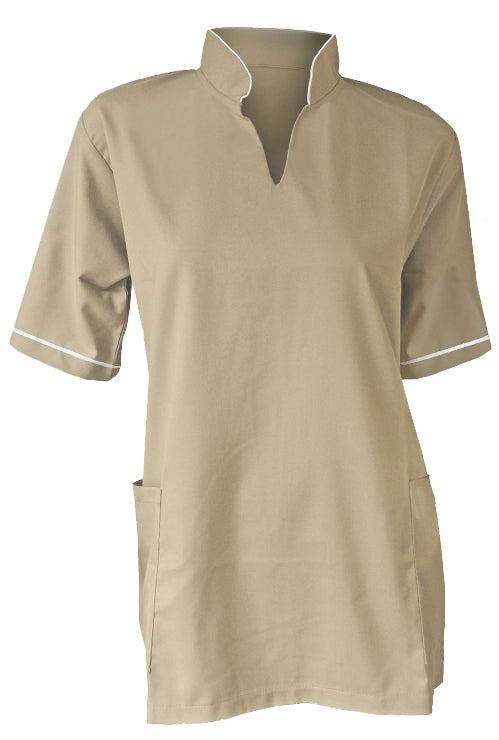 Ladies' Tunic: Shaped V-Neck Short Sleeve