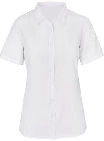 Ladies' Oxford Lounge Shirt: Short Sleeve