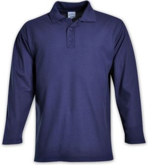 Men's Golfer: Long Sleeve Pique Knit