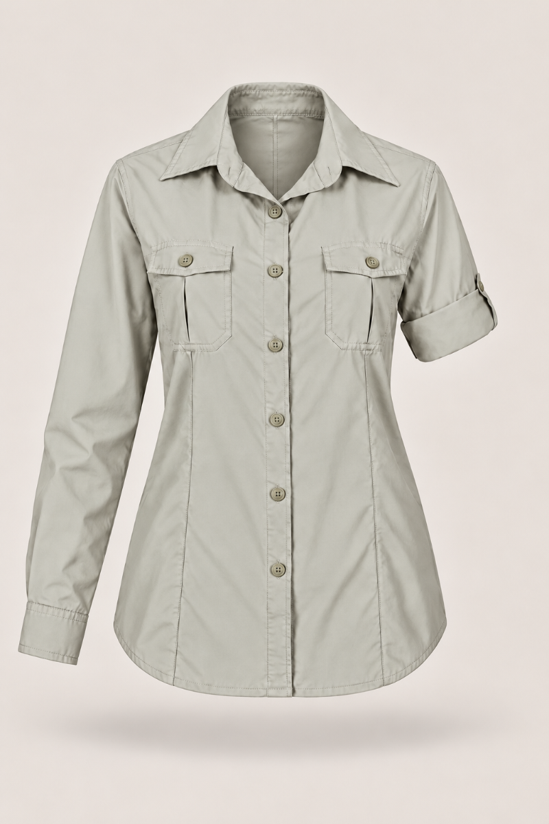Ladies Long Sleeve Technical Ripstop Bush Shirt