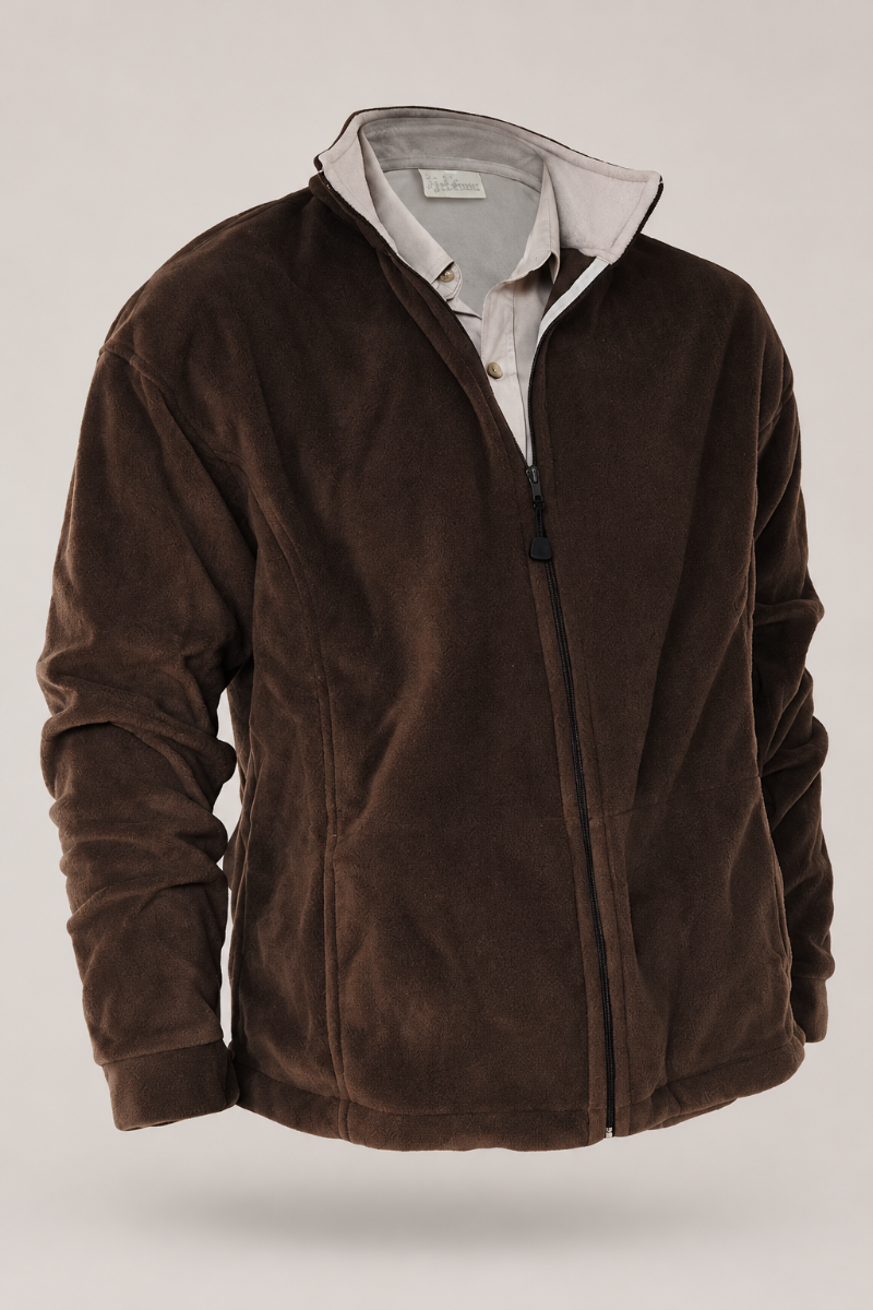 Unisex Polar Fleece Top With Pockets:  Long-Sleeve