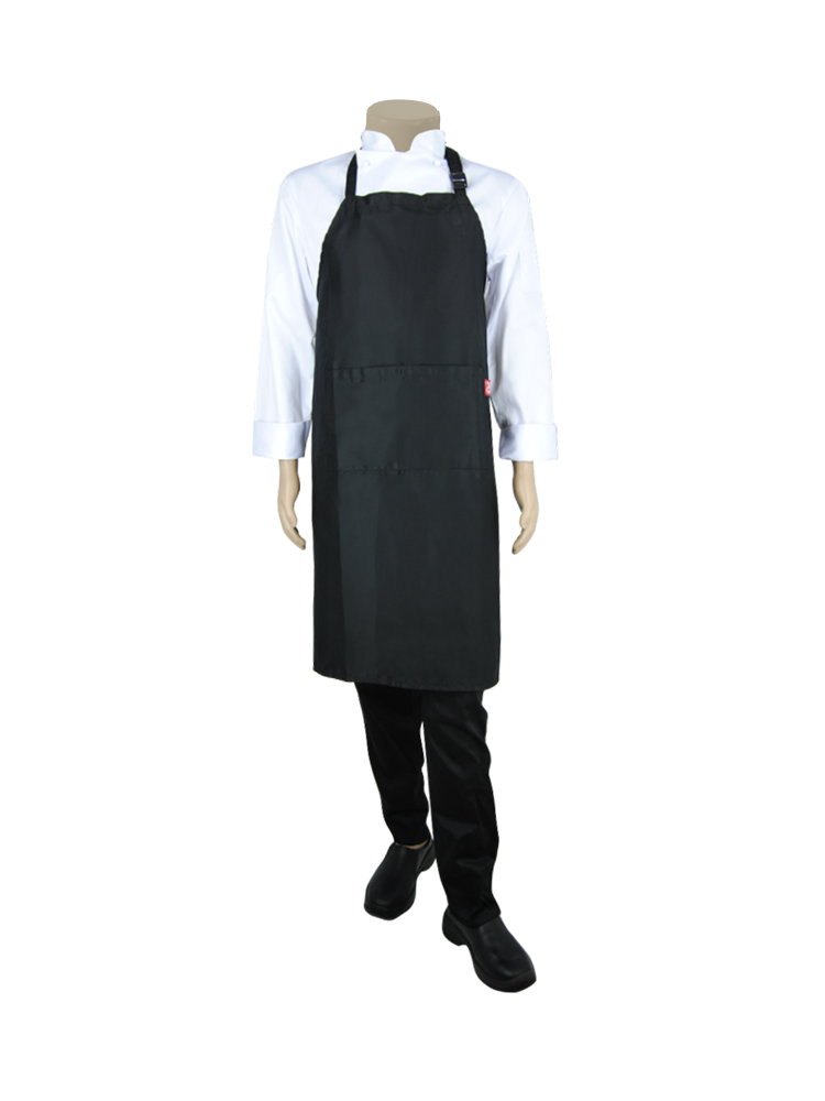 Unisex Apron: Full Bib Round Pocket Neck Adjuster 72x86cm
